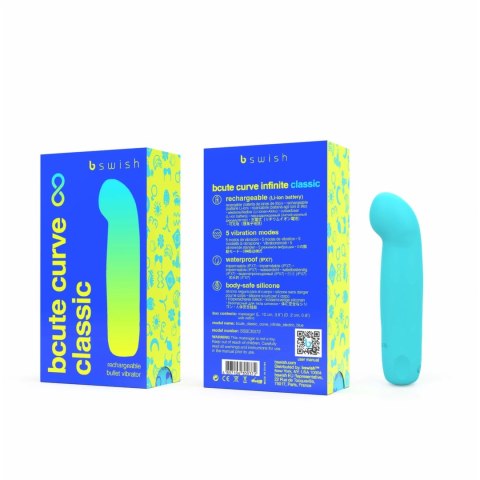 B swish - Wibrator Punktu-G Bcute Curve Classic Niebieski B Swish B swish - Wibrator Punktu-G Bcute Curve Classic Niebieski B Swish