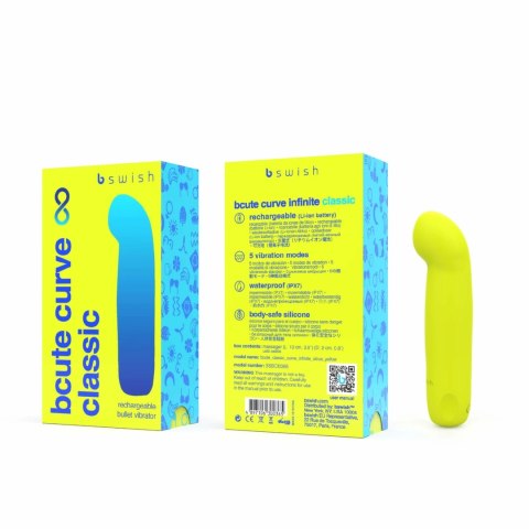 B swish - Wibrator Punktu-G Bcute Curve Classic Żółty B Swish B swish - Wibrator Punktu-G Bcute Curve Classic Żółty B Swish