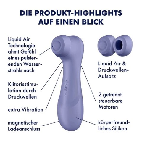 Satisfyer - Pro 2 Stymulator Z Aplikacją I Wymiennymi Końcówkami Fioletowy Satisfyer Satisfyer - Pro 2 Stymulator Z Aplikacją I Wymiennymi Końcówkami Fioletowy Satisfyer