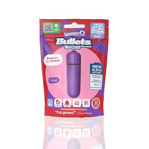 The Screaming O - 4B Mini Wibrator Bullet Fioletowy The Screaming O The Screaming O - 4B Mini Wibrator Bullet Fioletowy The Screaming O