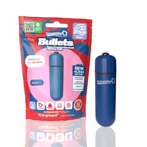 The Screaming O - 4B Mini Wibrator Bullet Niebieski The Screaming O The Screaming O - 4B Mini Wibrator Bullet Niebieski The Screaming O