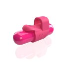 The Screaming O - 4T FingO Slim Mini Wibrator Z Silikonową Nakładką Czerwony The Screaming O