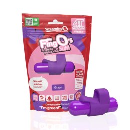 The Screaming O - 4T FingO Slim Mini Wibrator Z Silikonową Nakładką Fioletowy The Screaming O