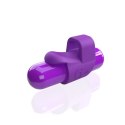 The Screaming O - 4T FingO Slim Mini Wibrator Z Silikonową Nakładką Fioletowy The Screaming O