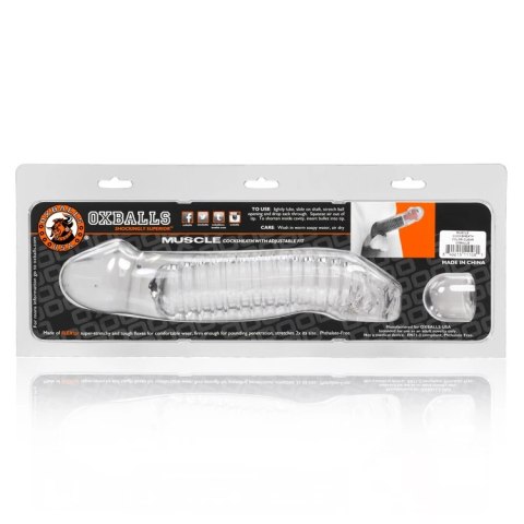 Oxballs - Muscle Przedłużka Na Penisa z Dodatkową Główką Przezroczysta Oxballs Oxballs - Muscle Przedłużka Na Penisa z Dodatkową Główką Przezroczysta Oxballs
