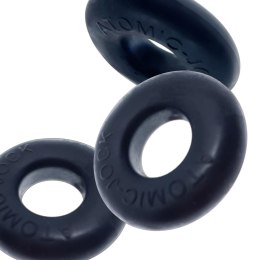 Oxballs - Ringer Cockring 3-pack Zestaw 3 Silikonowych Pierścieni Na Penisa Czarne Oxballs