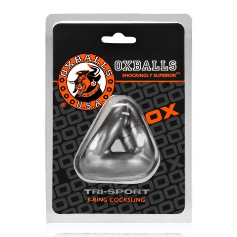 Oxballs - Tri-Sport Pierścień Erekcyjny Na Penisa 3w1 Srebrny Oxballs Oxballs - Tri-Sport Pierścień Erekcyjny Na Penisa 3w1 Srebrny Oxballs