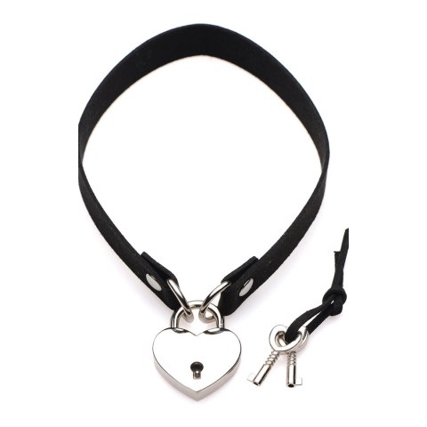 Choker z zamkiem w kształcie serca i kluczem XR Brands XR Brands Choker z zamkiem w kształcie serca i kluczem XR Brands XR Brands