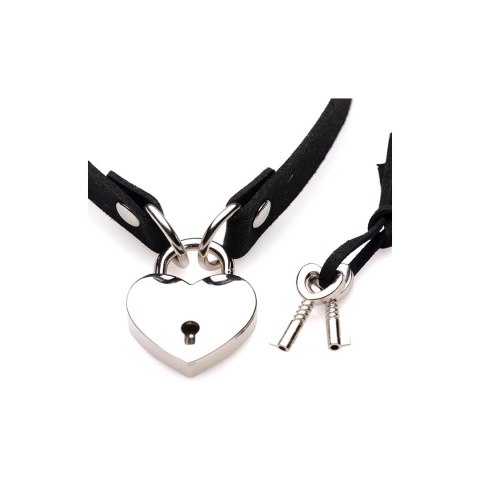 Choker z zamkiem w kształcie serca i kluczem XR Brands XR Brands Choker z zamkiem w kształcie serca i kluczem XR Brands XR Brands