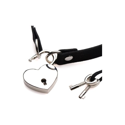Choker z zamkiem w kształcie serca i kluczem XR Brands XR Brands Choker z zamkiem w kształcie serca i kluczem XR Brands XR Brands