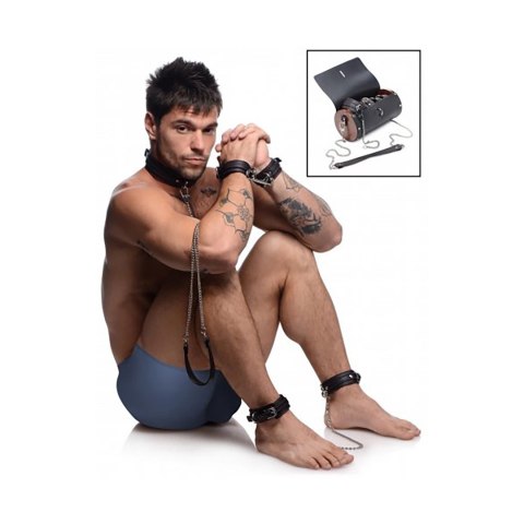 Czarny zestaw do bondage z torbą do przenoszenia XR Brands XR Brands Czarny zestaw do bondage z torbą do przenoszenia XR Brands XR Brands