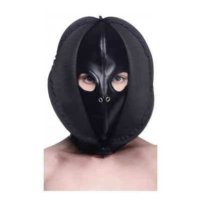 Maska do bondage z zamkiem błyskawicznym z przodu XR Brands XR Brands Maska do bondage z zamkiem błyskawicznym z przodu XR Brands XR Brands