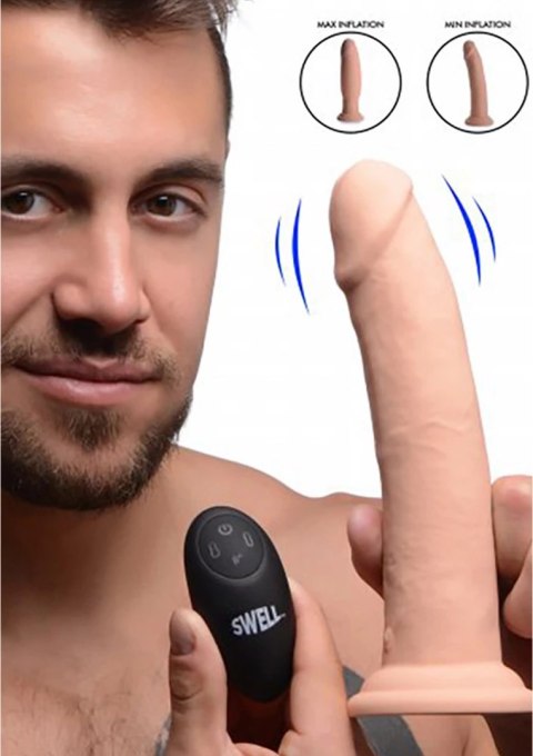 Nadmuchiwane i wibrujące silikonowe dildo - 7 / 18 cm XR Brands XR Brands Nadmuchiwane i wibrujące silikonowe dildo - 7 / 18 cm XR Brands XR Brands