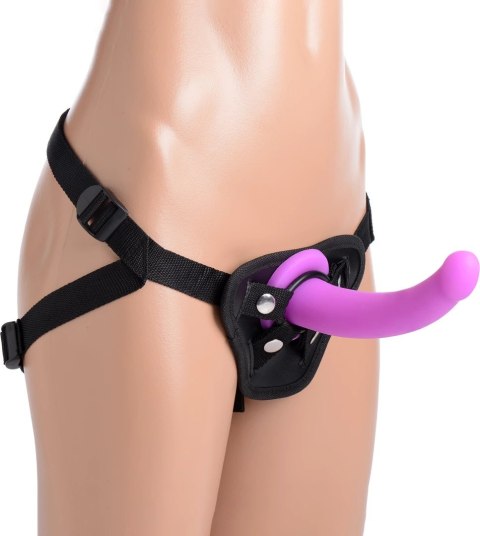 Silikonowe dildo G-Spot z uprzężą XR Brands XR Brands Silikonowe dildo G-Spot z uprzężą XR Brands XR Brands