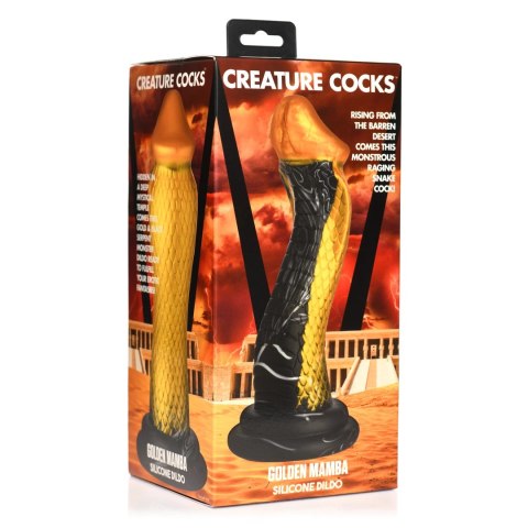 Silikonowe dildo złoty wąż XR Brands XR Brands Silikonowe dildo złoty wąż XR Brands XR Brands