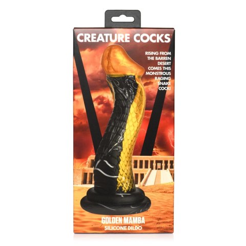 Silikonowe dildo złoty wąż XR Brands XR Brands Silikonowe dildo złoty wąż XR Brands XR Brands