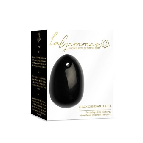 Kulka gejszy - La Gemmes Yoni Egg Black Obsidian L La Gemmes Kulka gejszy - La Gemmes Yoni Egg Black Obsidian L La Gemmes