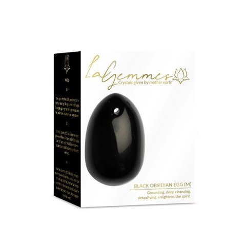 Kulka gejszy - La Gemmes Yoni Egg Black Obsidian M La Gemmes Kulka gejszy - La Gemmes Yoni Egg Black Obsidian M La Gemmes