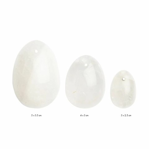 Kulki gejszy - La Gemmes Yoni Egg Set Clear Quartz La Gemmes Kulki gejszy - La Gemmes Yoni Egg Set Clear Quartz La Gemmes