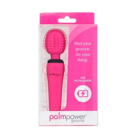Masażer - PalmPower Groove Mini Wand Fuchsia PowerBullet Masażer - PalmPower Groove Mini Wand Fuchsia PowerBullet