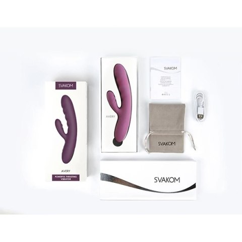 Svakom - Avery Mocny Wibrator Z Dwoma Końcówkami Liliowy Svakom Svakom - Avery Mocny Wibrator Z Dwoma Końcówkami Liliowy Svakom