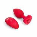 Zdalnie sterowany plug analny - B-Vibe Vibrating Heart Plug M/L Red B-Vibe