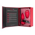 Zdalnie sterowany plug analny - B-Vibe Vibrating Heart Plug M/L Red B-Vibe