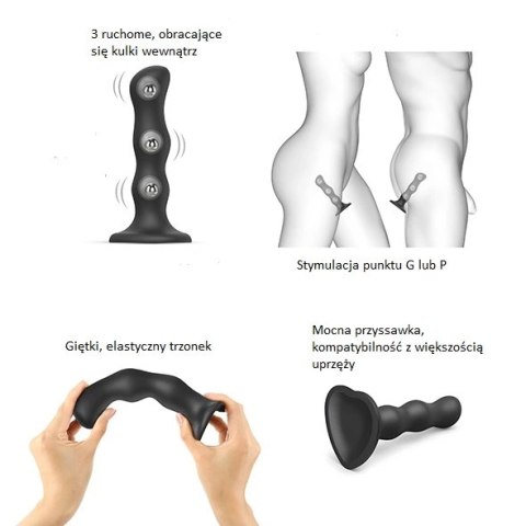 Dildo - Strap-On-Me Dildo Geisha Ball Black M Strap-On-Me Dildo - Strap-On-Me Dildo Geisha Ball Black M Strap-On-Me
