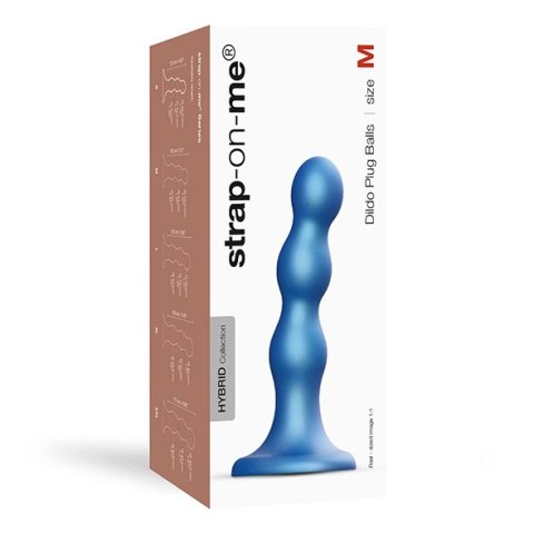 Dildo - Strap-On-Me Dildo Plug Balls Metallic Blue M Strap-On-Me Dildo - Strap-On-Me Dildo Plug Balls Metallic Blue M Strap-On-Me