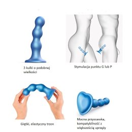 Dildo - Strap-On-Me Dildo Plug Balls Metallic Blue S Strap-On-Me