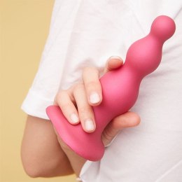 Dildo - Strap-On-Me Dildo Plug Beads Metallic Raspberry Pink L Strap-On-Me