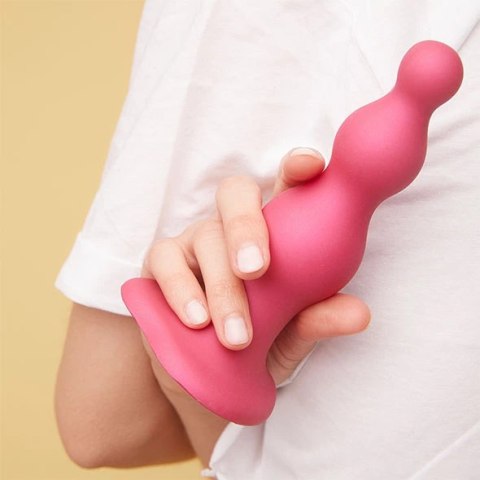Dildo - Strap-On-Me Dildo Plug Beads Metallic Raspberry Pink L Strap-On-Me Dildo - Strap-On-Me Dildo Plug Beads Metallic Raspberry Pink L Strap-On-Me