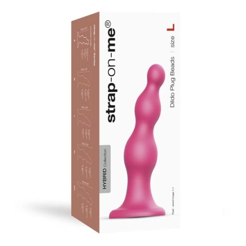 Dildo - Strap-On-Me Dildo Plug Beads Metallic Raspberry Pink L Strap-On-Me Dildo - Strap-On-Me Dildo Plug Beads Metallic Raspberry Pink L Strap-On-Me