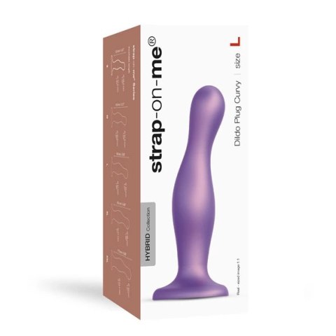 Dildo - Strap-On-Me Dildo Plug Curvy Metallic Purple L Strap-On-Me Dildo - Strap-On-Me Dildo Plug Curvy Metallic Purple L Strap-On-Me