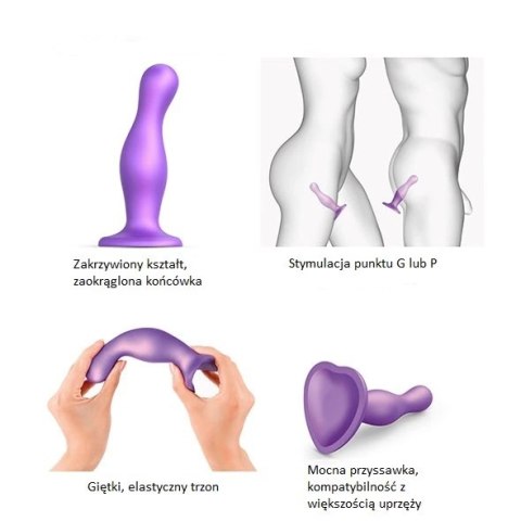 Dildo - Strap-On-Me Dildo Plug Curvy Metallic Purple S Strap-On-Me Dildo - Strap-On-Me Dildo Plug Curvy Metallic Purple S Strap-On-Me
