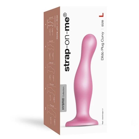Dildo - Strap-On-Me Dildo Plug Curvy Metallic Sugar Pink L Strap-On-Me Dildo - Strap-On-Me Dildo Plug Curvy Metallic Sugar Pink L Strap-On-Me