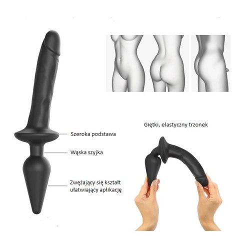 Dildo - Strap-On-Me Switch Plug-in Realistic Dildo Black L Strap-On-Me Dildo - Strap-On-Me Switch Plug-in Realistic Dildo Black L Strap-On-Me