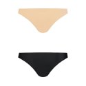 Niewidzialne stringi - Bye Bra Invisible Brazilian Nude + Black S Bye Bra