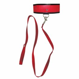 Obroża i smycz - Sportsheets Sex & Mischief Leash & Collar Red Sportsheets