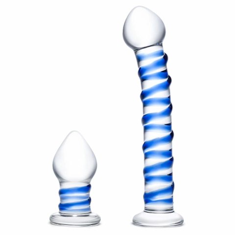 Szklane dildo i plug analny - Glas Double Penetration Set Glas Szklane dildo i plug analny - Glas Double Penetration Set Glas