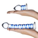 Szklane dildo i plug analny - Glas Double Penetration Set Glas