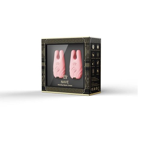 Wibrujące zaciski na sutki - Zalo Nave Coral Pink Zalo Wibrujące zaciski na sutki - Zalo Nave Coral Pink Zalo