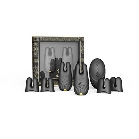 Wibrujące zaciski na sutki - Zalo Nave Obsidian Black Zalo Wibrujące zaciski na sutki - Zalo Nave Obsidian Black Zalo