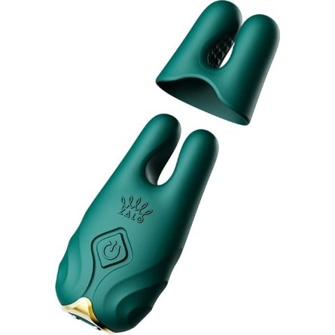 Wibrujące zaciski na sutki - Zalo Nave Turquoise Green Zalo Wibrujące zaciski na sutki - Zalo Nave Turquoise Green Zalo