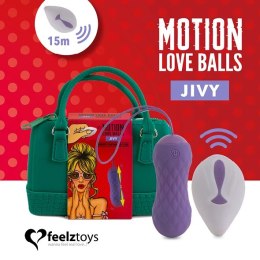 Zdalnie sterowane jajeczko wibrujące - FeelzToys Motion Love Balls Jivy FeelzToys