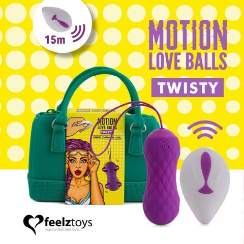 Zdalnie sterowane jajeczko wibrujące - FeelzToys Motion Love Balls Twisty FeelzToys