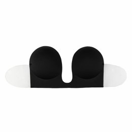 Biustonosz ze skrzydełkami - Bye Bra Seamless U-Style Bra Miseczka A Black Bye Bra