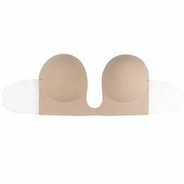 Biustonosz ze skrzydełkami - Bye Bra Seamless U-Style Bra Miseczka A Nude Bye Bra