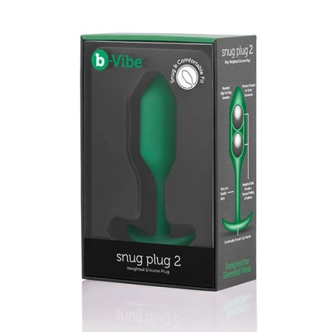 Plug analny - B-Vibe Snug Plug 2 Green B-Vibe Plug analny - B-Vibe Snug Plug 2 Green B-Vibe