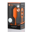 Plug analny - B-Vibe Snug Plug 3 Orange B-Vibe